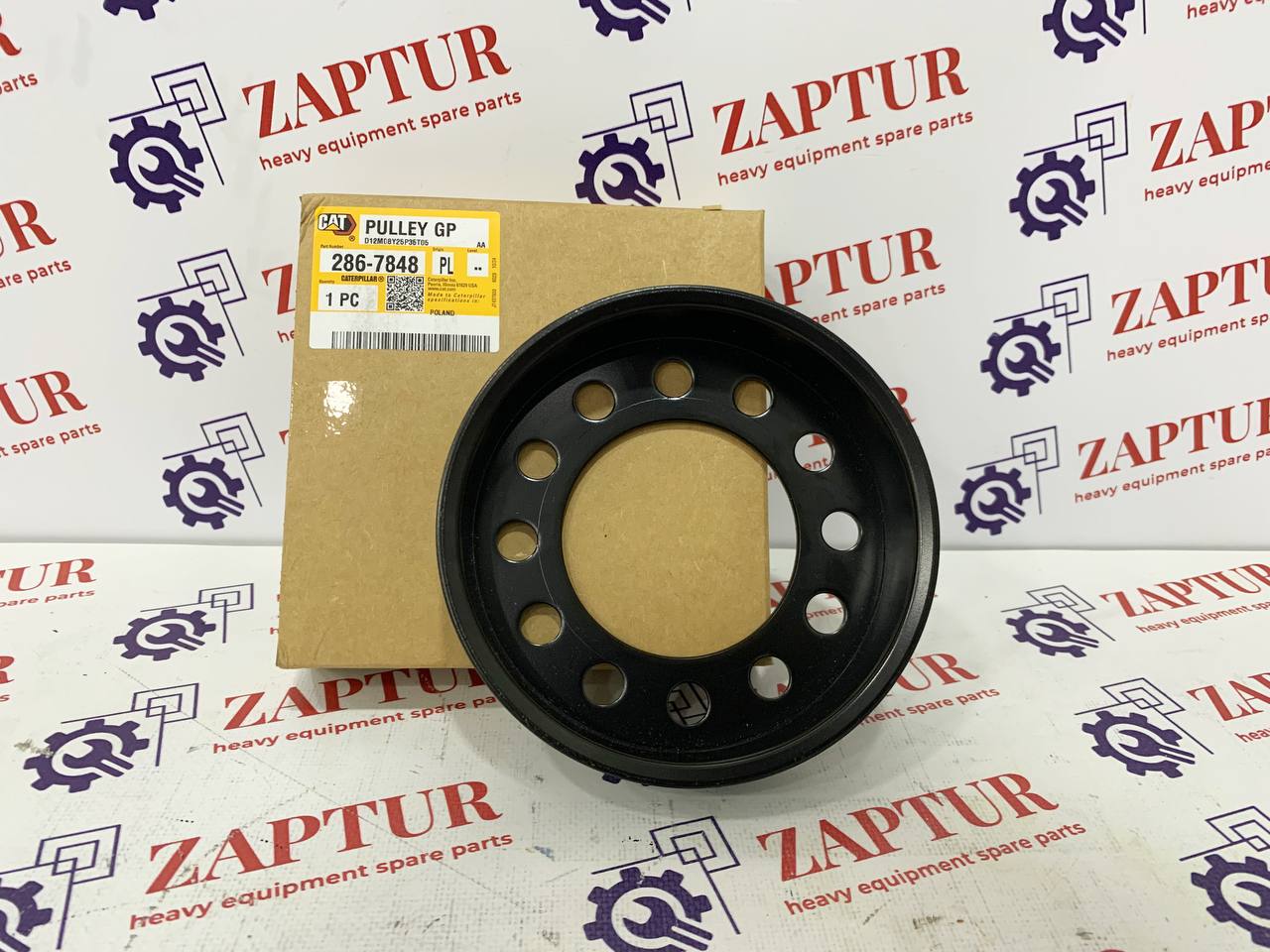 This pulley is suitable for Caterpillar machinery