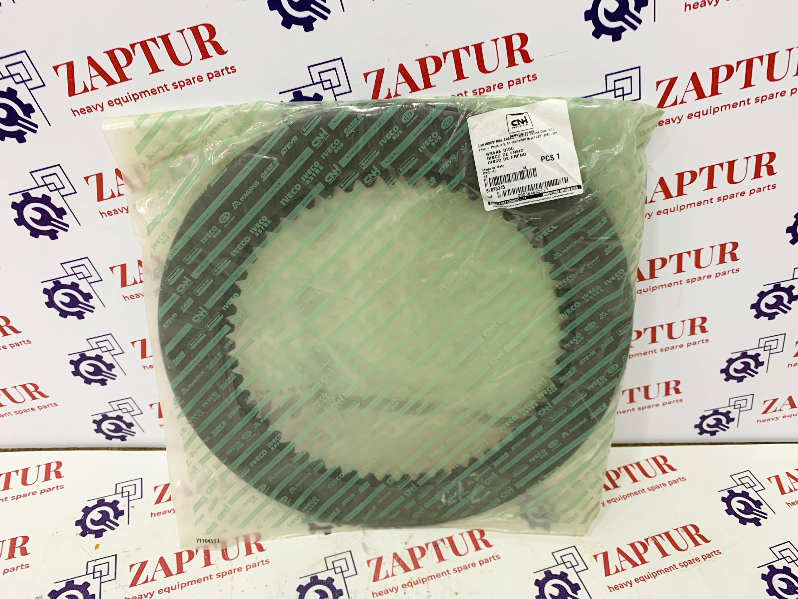 This brake disc is suitable for CNH machinery