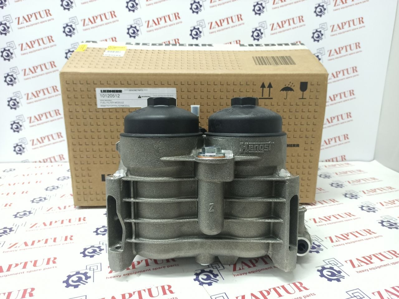 This fuel filter housing ass'y is suitable for Liebherr machinery